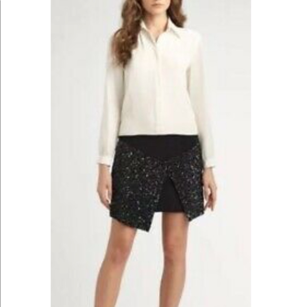 Sachin & Babi Silk Drop Waist Sequin Dress